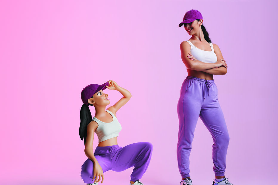 À direita, uma mulher, humana. À esquerda o seu avatar. Em breve todos teremos os nossos 