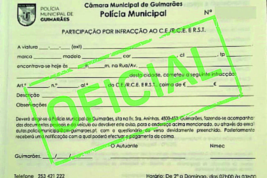 Exemplo de multa oficial 