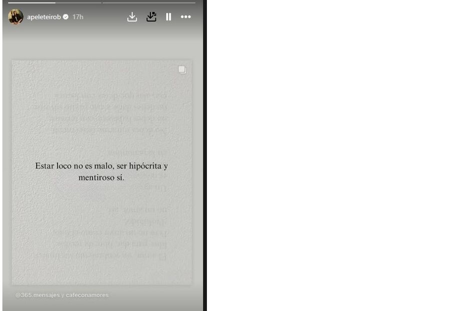 Ana Peleteiro deixa mensagem no Instagram