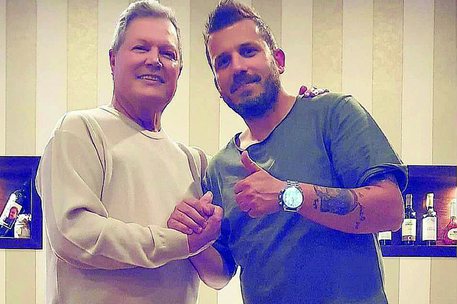 Marco Paulo com o herdeiro Eduardo Ferreira