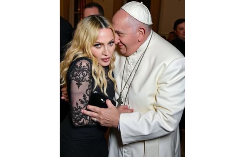 Fotos de Madonna com o Papa geradas através de Inteligência Artificial