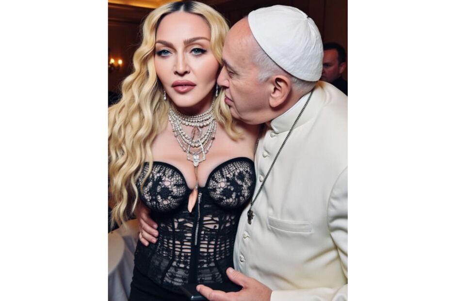 Fotos de Madonna com o Papa geradas através de Inteligência Artificial