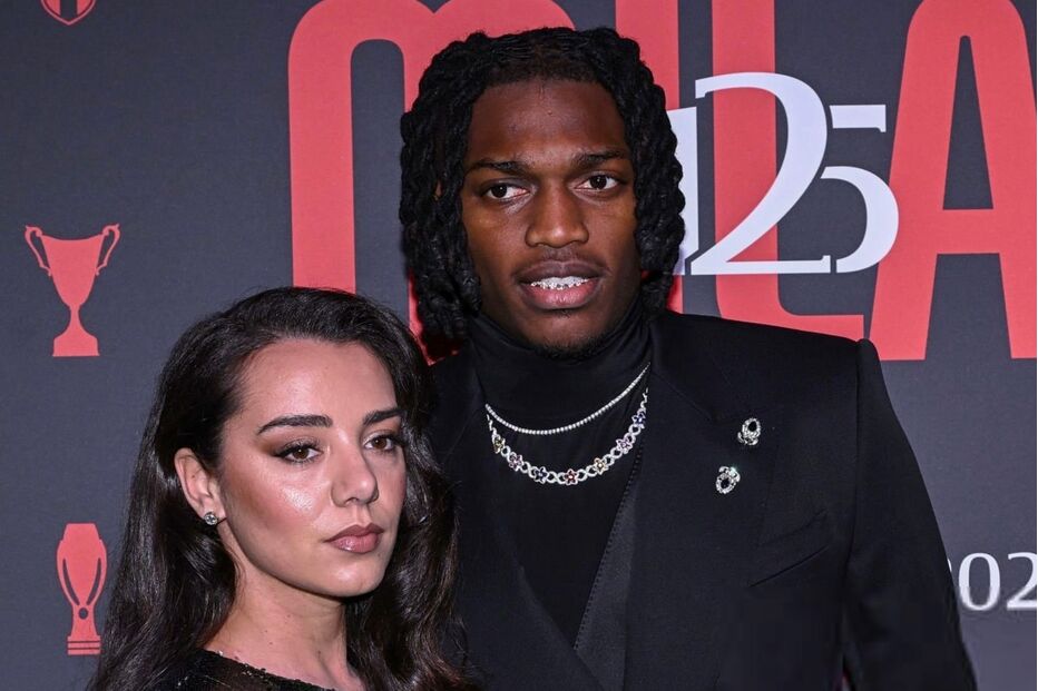 Rafael Leão e Inês Rebelo