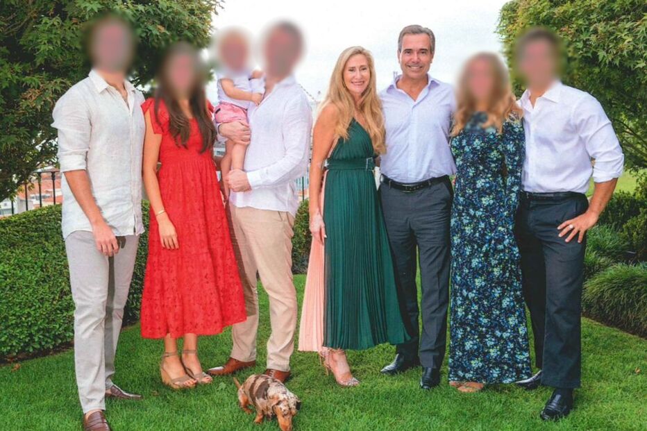 António Horta Osório com a mulher, os genros e os filhos