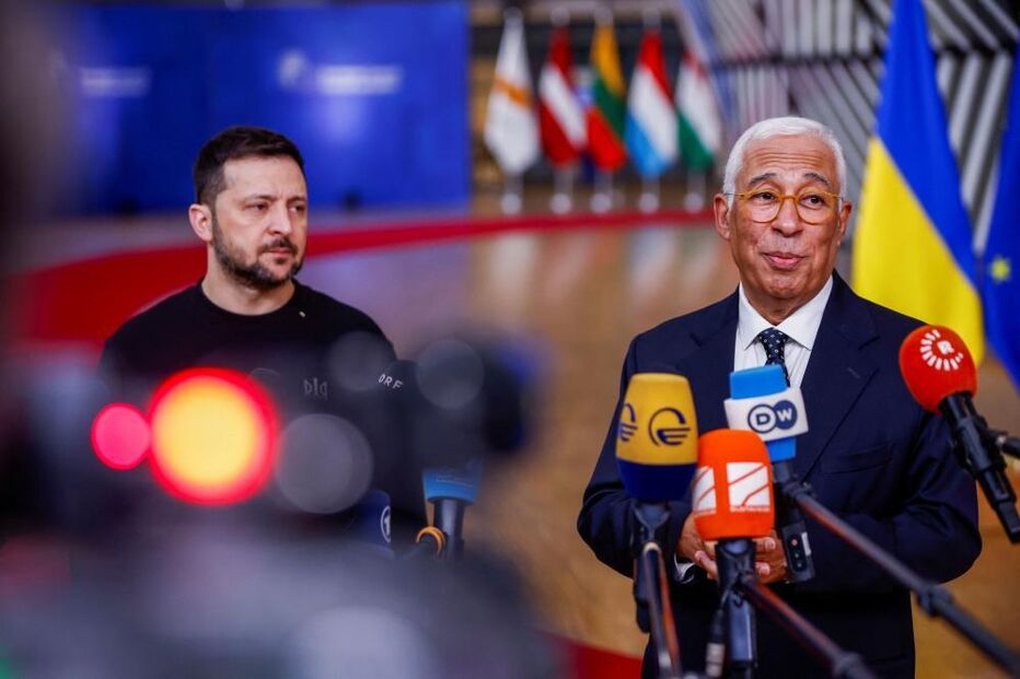 Volodymyr Zelensky e António Costa 