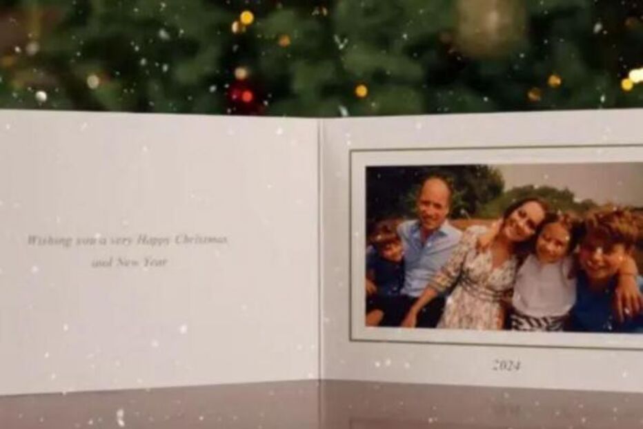 O postal de Natal de Kate e William