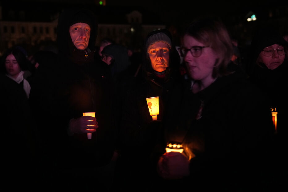 Homenagem no mercado de Natal de Magdeburgo