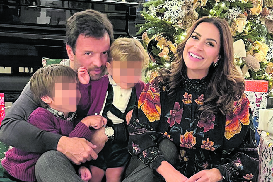 Dânia Neto com Luís Matos Cunha e os filhos Salvador e António
