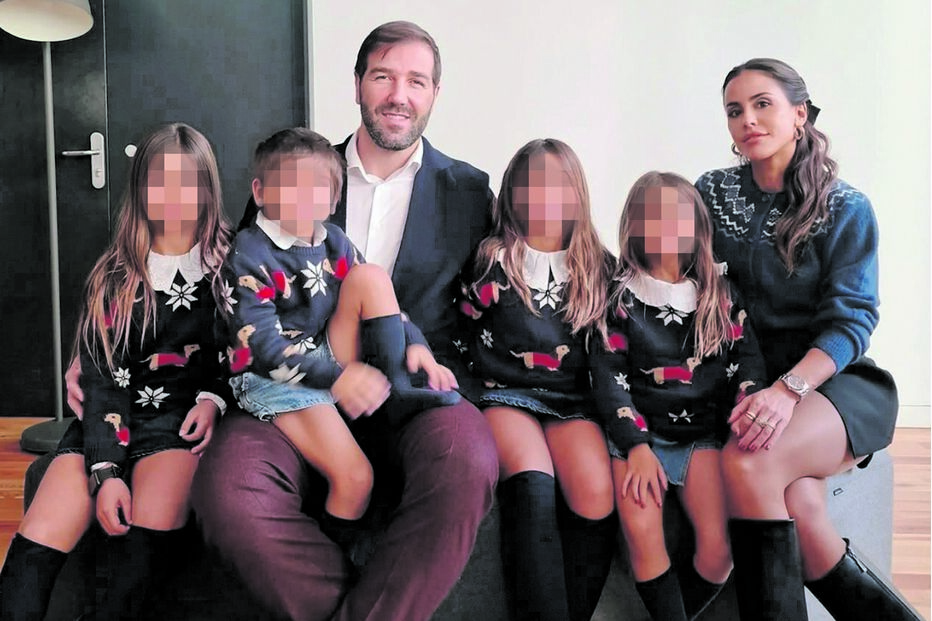 Carolina Patrocínio e Gonçalo Uva com os filhos: Diana, Frederica, Carolina e Eduardo