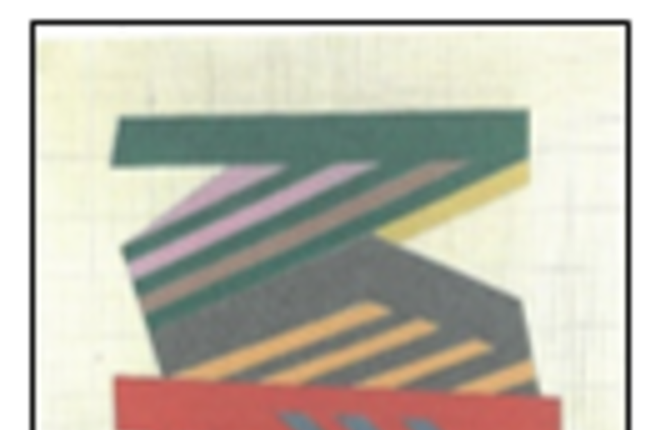 Quadro intitulado Piaski, do artista plástico Frank Stella