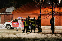 Autoridades no local do tiroteio em Montenegro