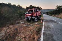 Viatura do despiste que envolveu cinco bombeiros de Odemira