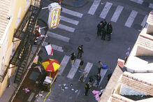 Bourbon Street acordou após a tragédia com lixo nas ruas, forte patrulhamento policial e agentes do FBI a recolher vestígios do crime