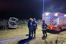 Dois feridos em despiste de carro em Almeirim