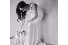 A ex-atriz com o seu cão