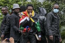 Venâncio Mondlane discursa nas ruas de Maputo