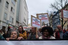 Manifestação contra ação no Martim Moniz
