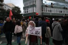 Manifestação contra ação no Martim Moniz