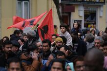 Manifestação contra ação no Martim Moniz