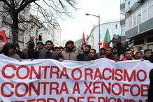 Manifestação contra ação no Martim Moniz