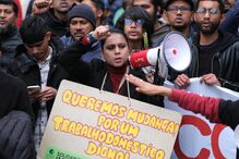 Manifestação contra ação no Martim Moniz