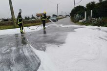 Incêndio deflagra em viatura em Salvaterra de Magos 