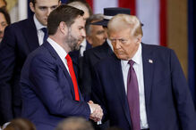 Donald Trump e JD Vance na cerimónia de tomada de posse 