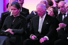 Rainha Matilde, da Bélgica, e Carlos III 