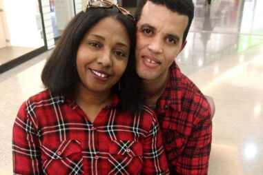 Pedro e Alcinda num raro momento de felicidade antes do crime brutal que chocou o Barreiro