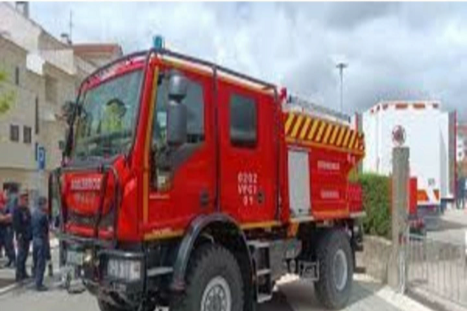 Carro dos bombeiros que se despistou em Odemira