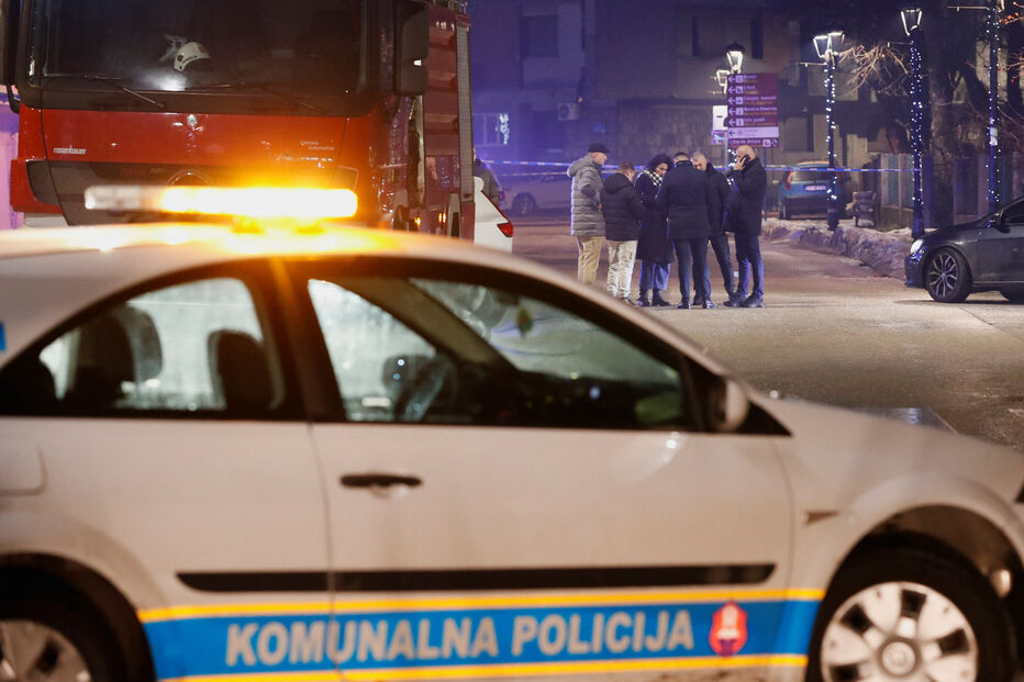 Autoridades no local do tiroteio em Montenegro