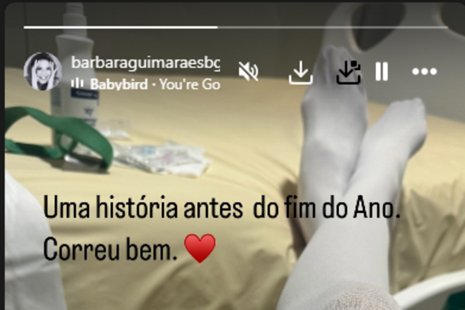 Bárbara Guimarães revela foto no hospital