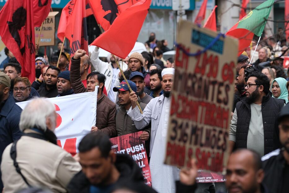 Manifestação contra ação no Martim Moniz