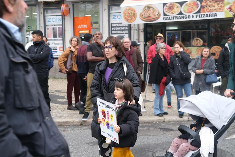 Manifestação contra ação no Martim Moniz