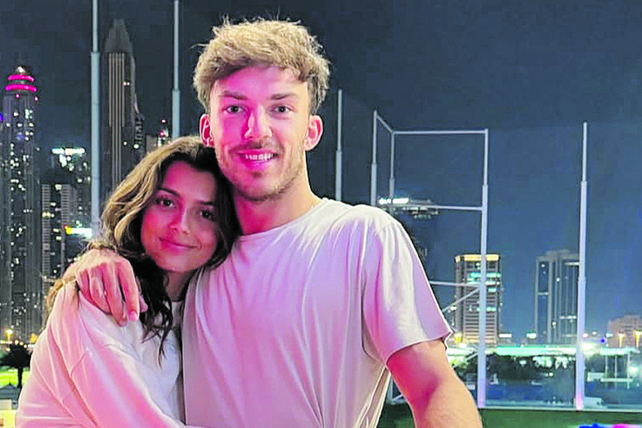 Pierre Gasly e Kika Cerqueira Gomes