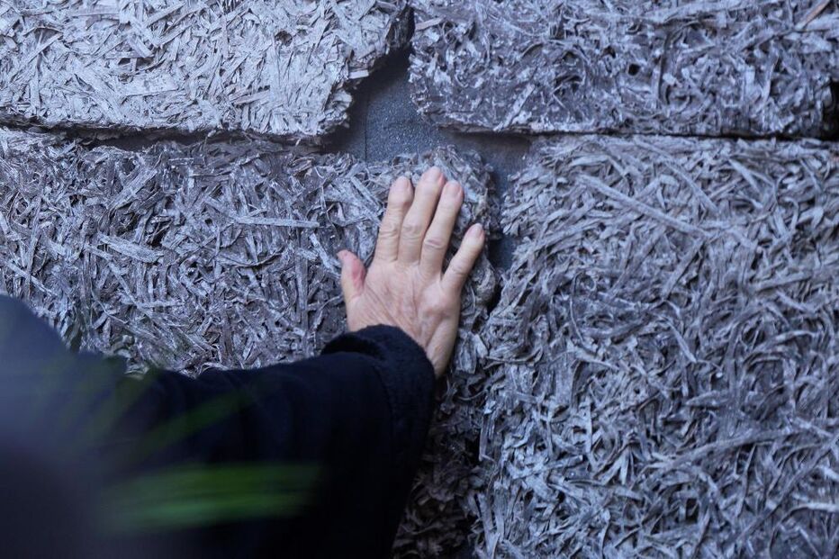 Sobrevivente toca no Muro da Morte em Auschwitz