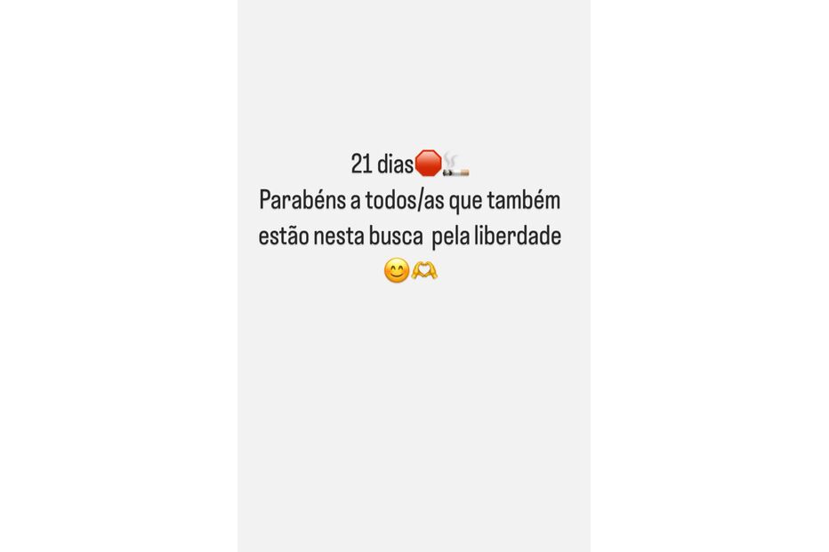 Cândido Costa está há 21 dias sem fumar