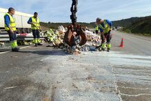 Trânsito sul-norte na A23 condicionado em Santarém por despiste de camião