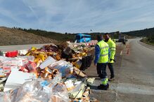 Trânsito sul-norte na A23 condicionado em Santarém por despiste de camião