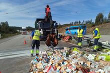 Trânsito sul-norte na A23 condicionado em Santarém por despiste de camião