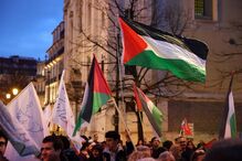 Centenas de pessoas no centro de Lisboa em solidariedade com o povo palestiniano