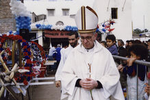 Papa Francisco ainda como cardeal argentino Jorge Mario Bergoglio em 2003