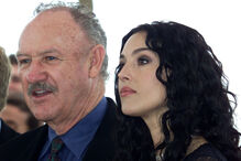 Gene Hackman e Monica Bellucci no Festival de Cinema de Cannes