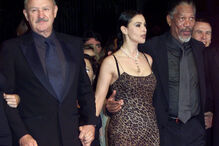 Gene Hackman, Morgan Freeman e Monica Bellucci no Festival de Cinema de Cannes