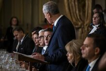 Marcelo Rebelo de Sousa no jantar oferecido ao Presidente francês, Emmanuel Macron