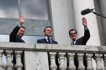 Macron recebido por Montenegro no Porto no segundo dia de visita a Portugal