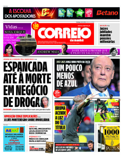Capa de domingo, 16 de fevereiro de 2025