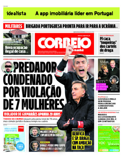 Capa de quarta-feira, 26 de fevereiro de 2025