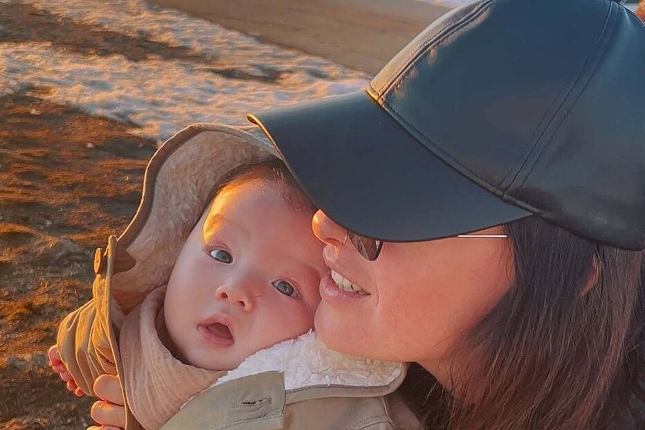 Mariana Pacheco e o filho