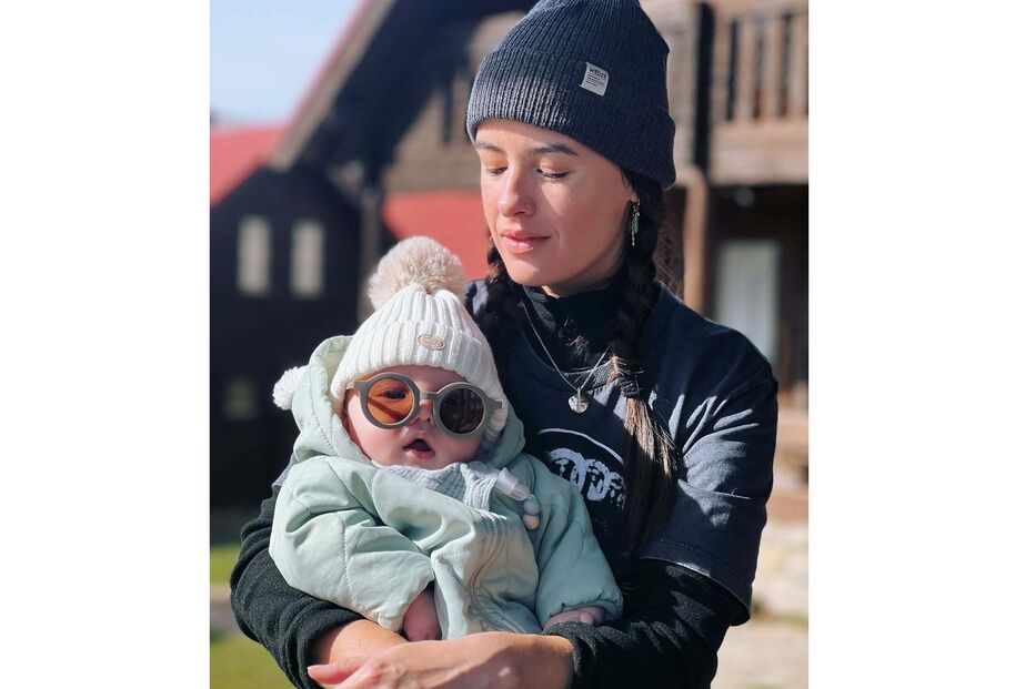 Mariana Pacheco e o filho